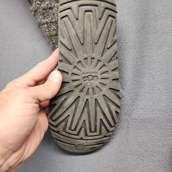UGG Australia Boots Womens Size 7 Gray Lattice Cardy Sweater Knit Tall 3066 - Picture 8 of 12